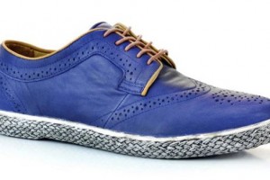 J Shoes Calypso Navy Leather Brogue