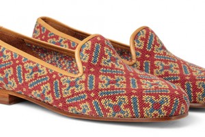 Stubbs & Wootton Needlepoint Tapestry Slippers